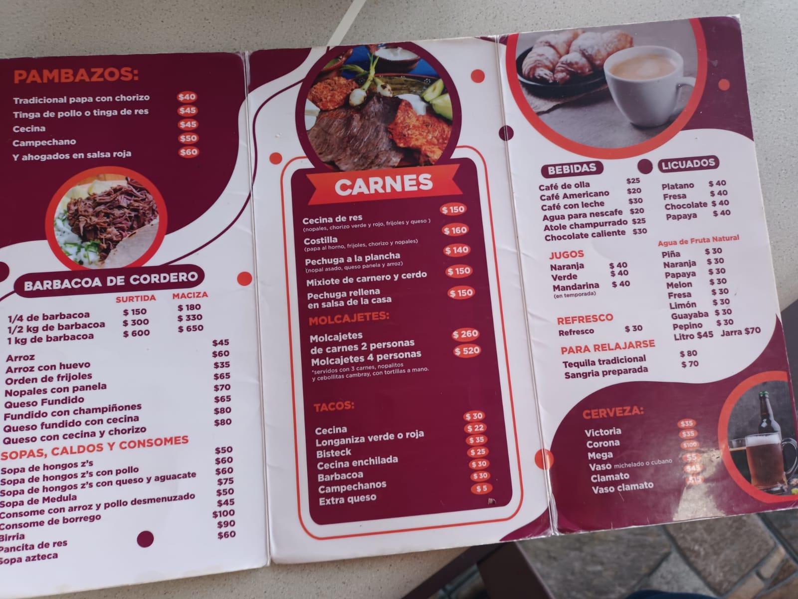 Menú y carta — 2